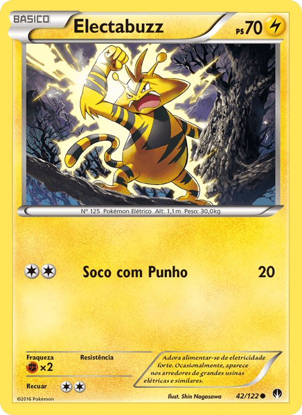 Electabuzz, carta 42 de Turbo Colisão