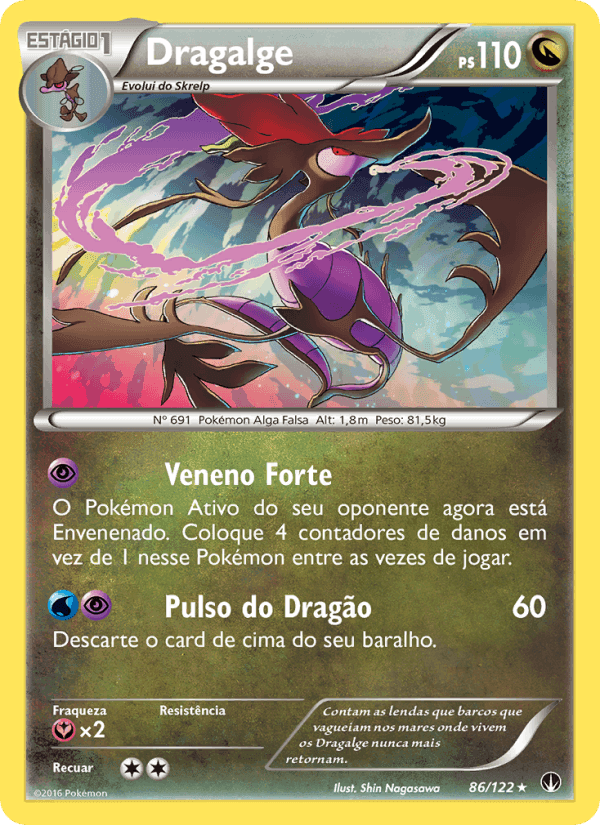 Dragalge, card 86 from Turbo Colisão