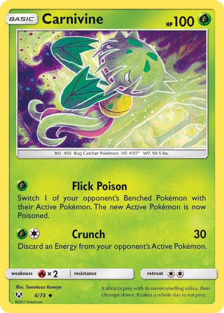 Carnivine, carta 6 di Shining Legends