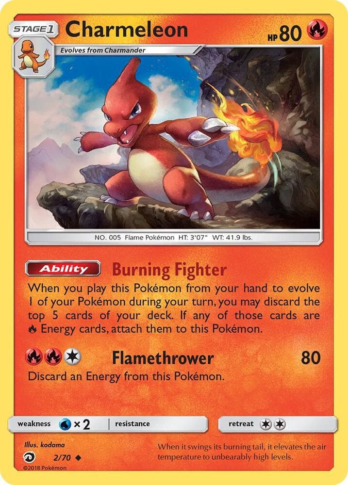 Charmeleon, carta 2 di Trionfo Dei Draghi