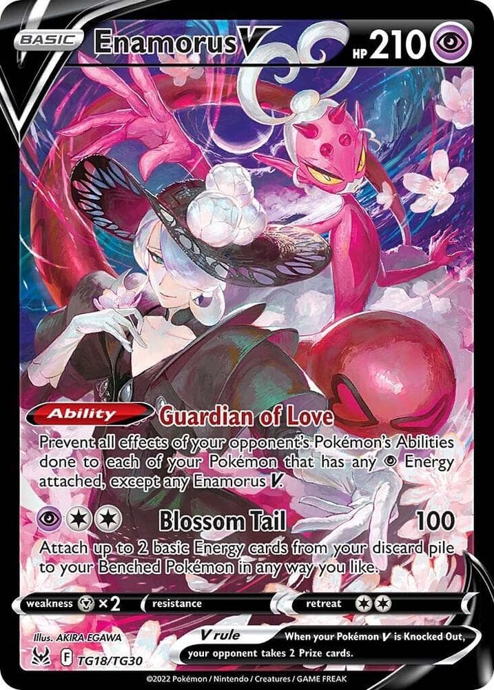 Enamorus V, card TG18 from Lost Origin